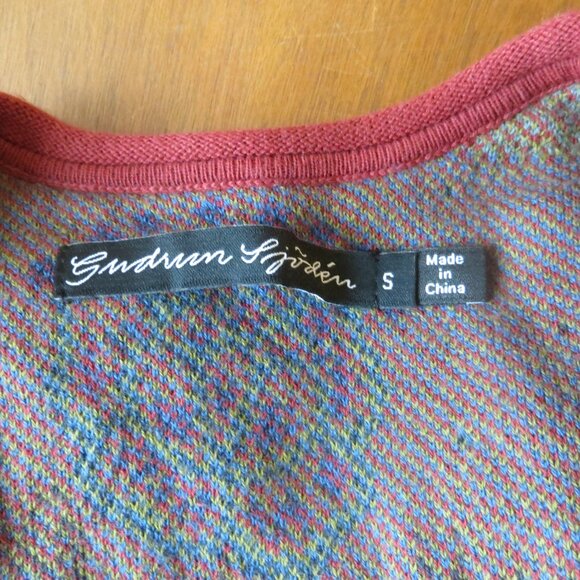 Gudrun Sjoden Blue Cardigan Sweater Jacket Size Small "Shacket" Knit - Picture 4 of 7